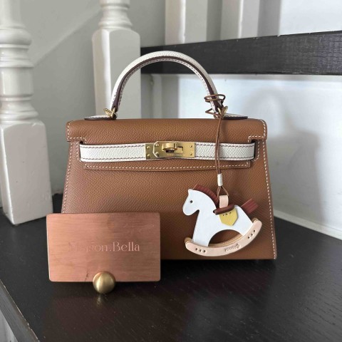 Hermès Mini Kelly II Sellier Gold x Craie x Gold Hardware