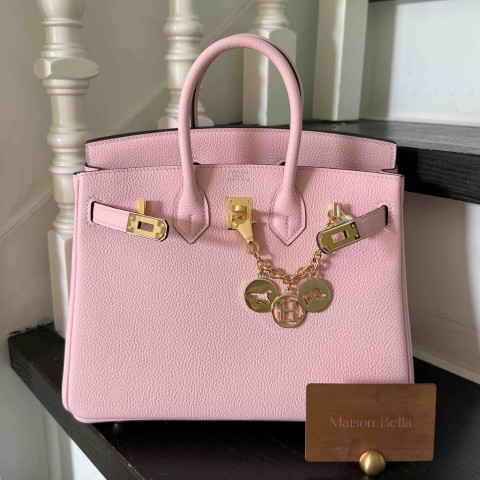 Hermès Birkin25 Rose Sakura x GHW
