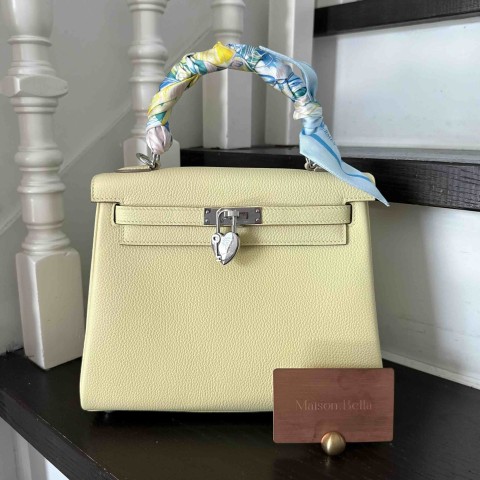 Hermès Kelly25 Togo Jaune Possin x PHW
