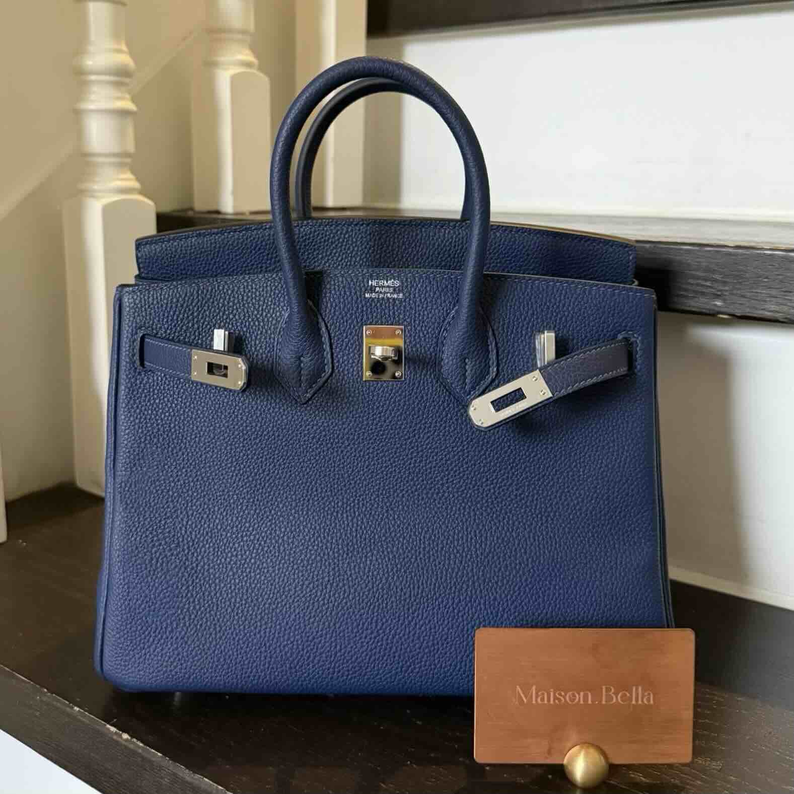 Hermès Birkin25 Togo Bleu de Malte x Palladium Hardware