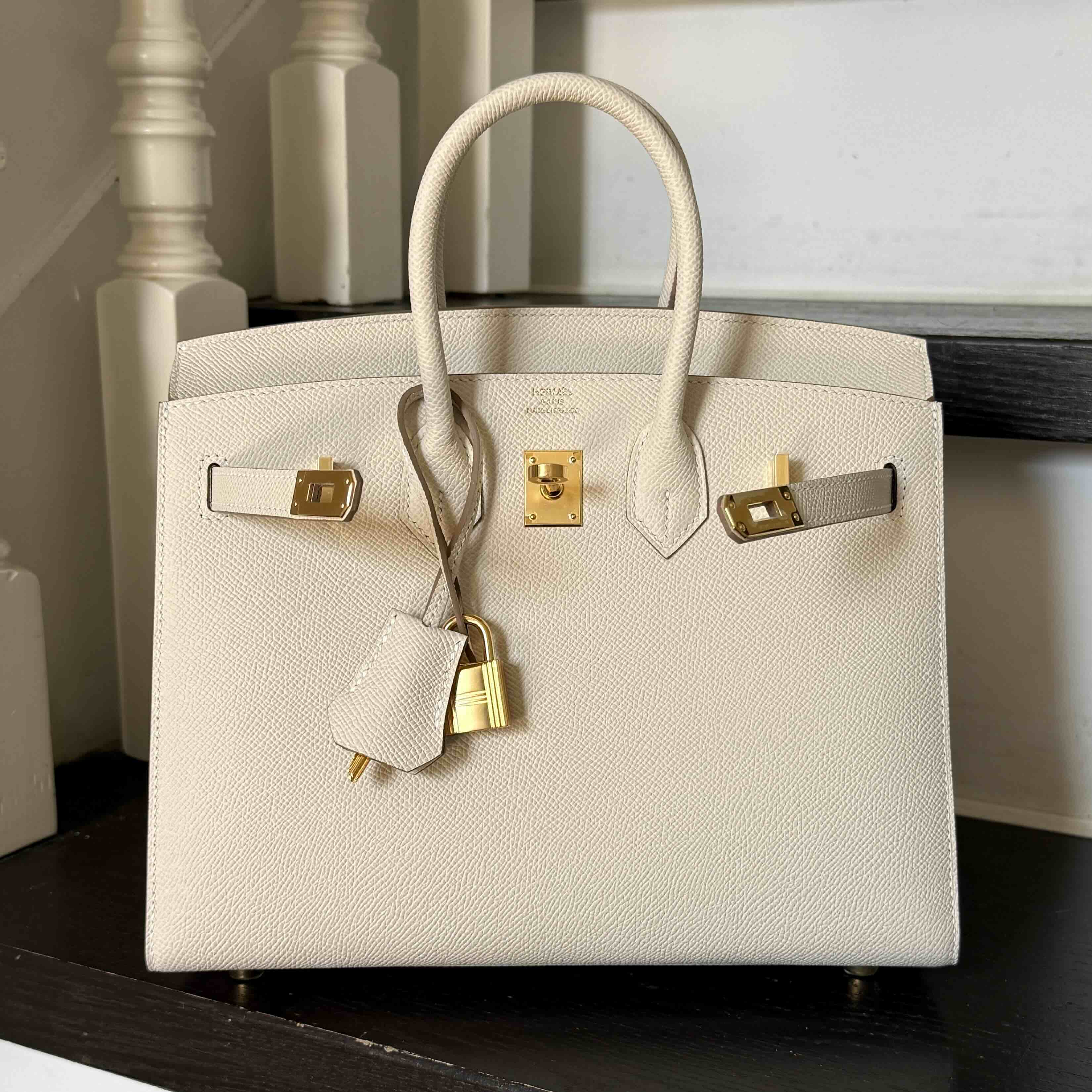 Hermès Birkin25 Epsom Craie x Gold