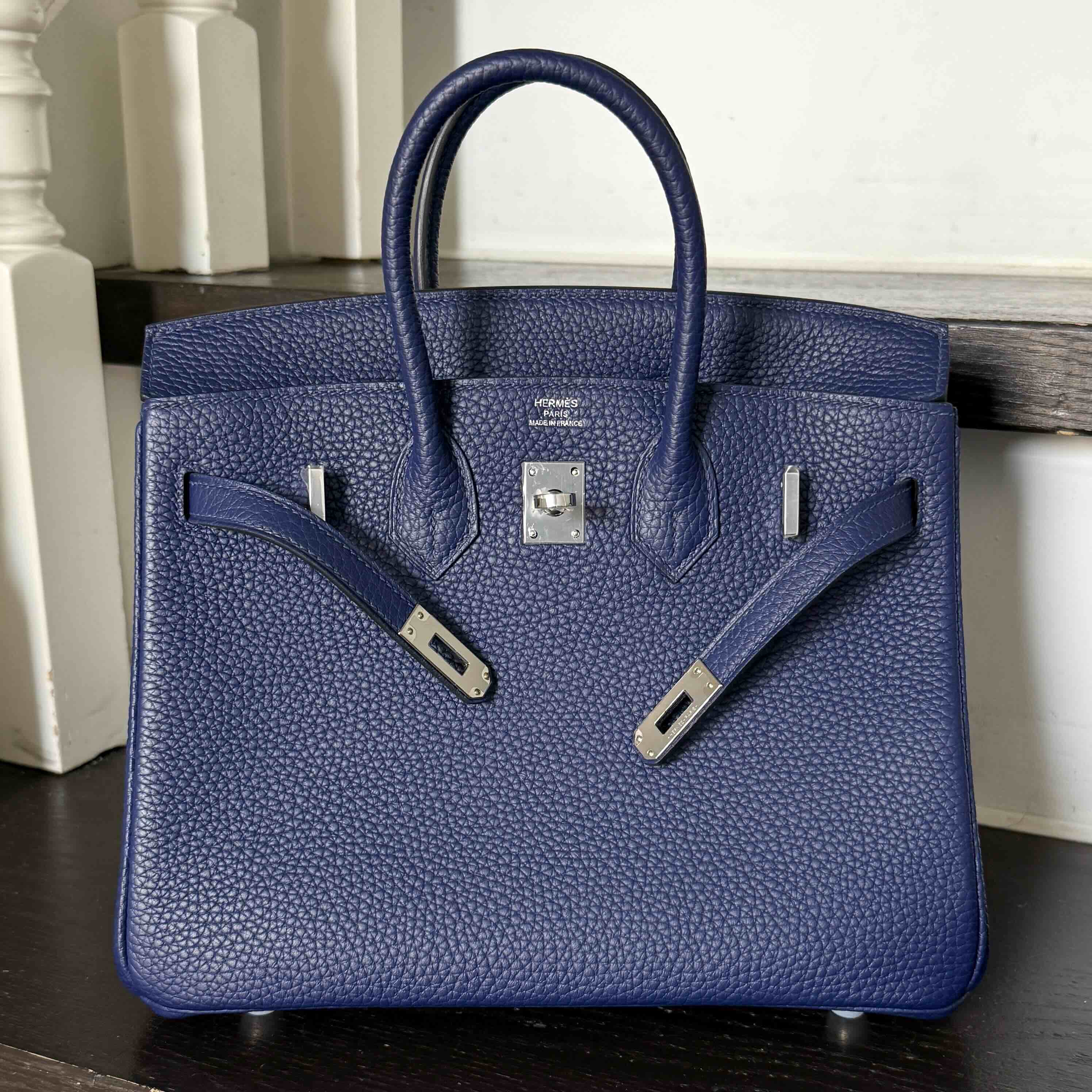 Hermès Birkin 25 Bleu Nuit Togo with Palladium Hardware (HCP)