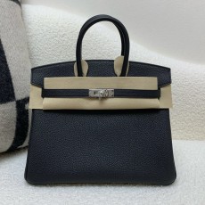 Hermès Birkin 25 Togo Noir x Palladium Hardware