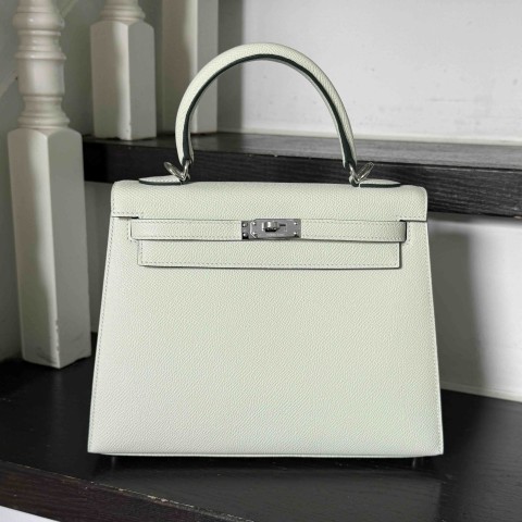 Hermès Kelly25 Epsom Vert Pizz x PHW