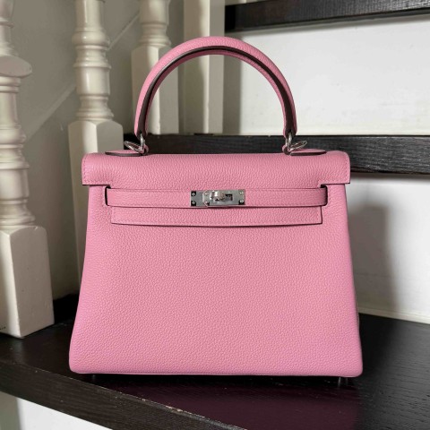 Hermès Kelly25 Togo Bubblegum x PHW(HCP)