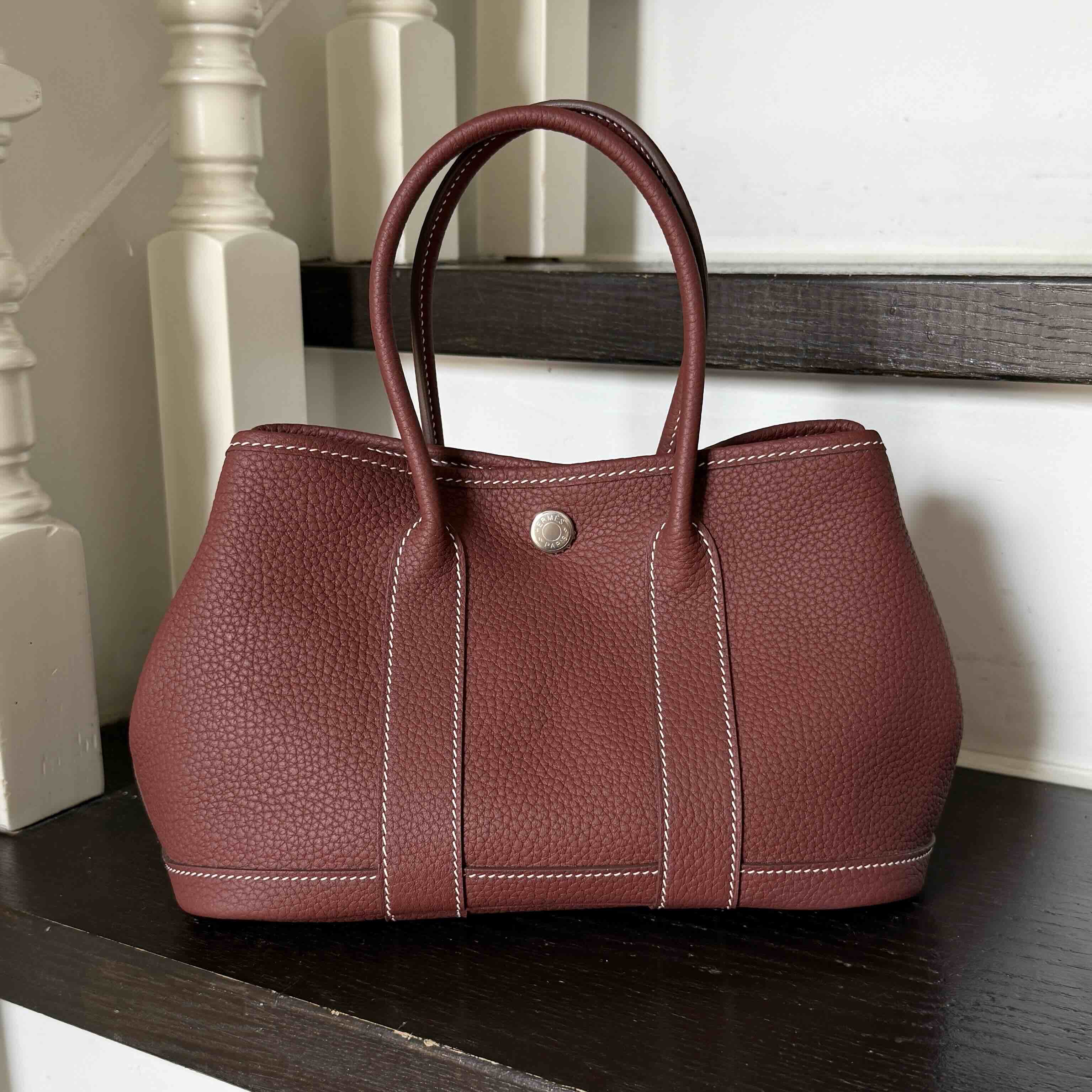Hermès Garden Party 23 Rouge H Negonda Leather