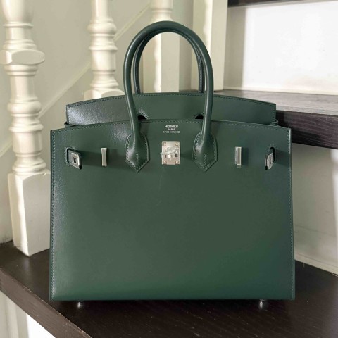 Hermès Birkin25 Box Vert Fonce x PHW(HCP)