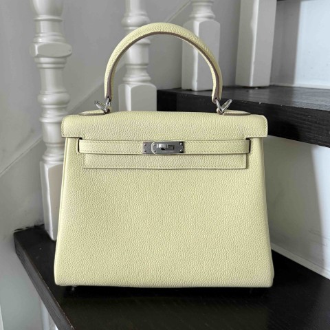 Hermès Kelly25 Togo Jaune Possin x PHW