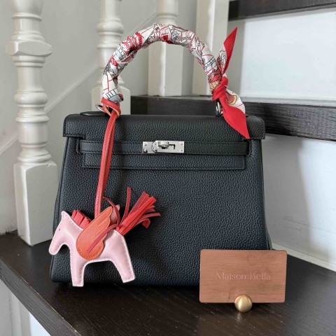 Hermès Kelly25 Togo Noir x Palladium Hardware