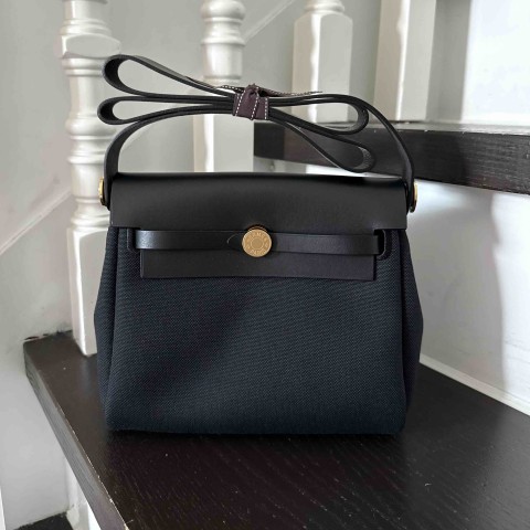 Hermès Herbag Mini Noir x GHW