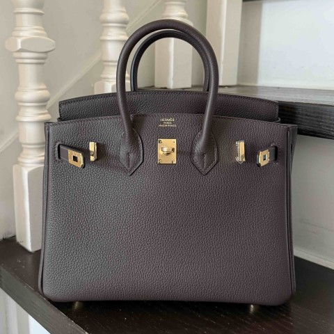 Hermès Birkin25 Togo Chocolat x Gold Harware