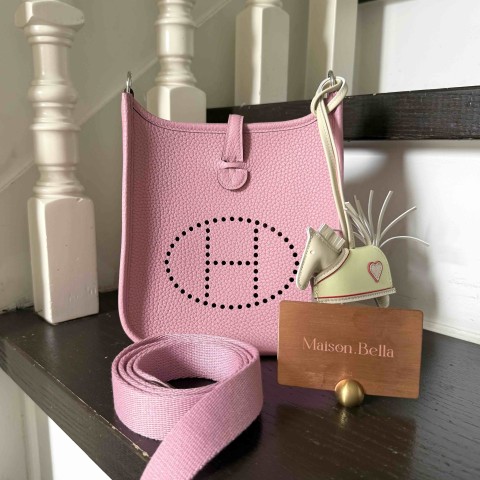 Hermès Mini Evelyne Bubblegum Clemence