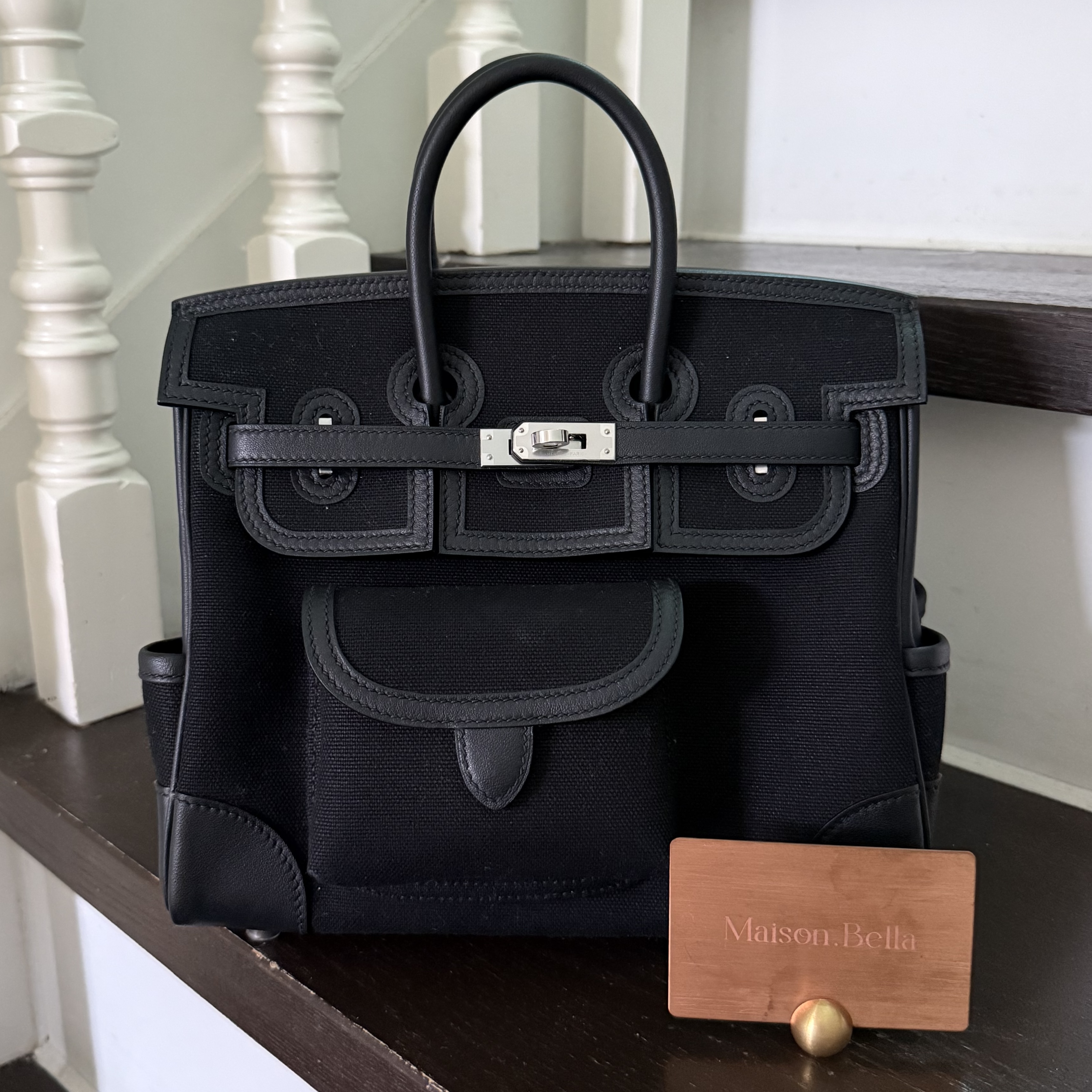 Hermès Birkin25 Cargo Noir x PHW