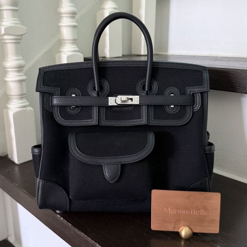 Hermès Birkin25 Cargo Noir x PHW