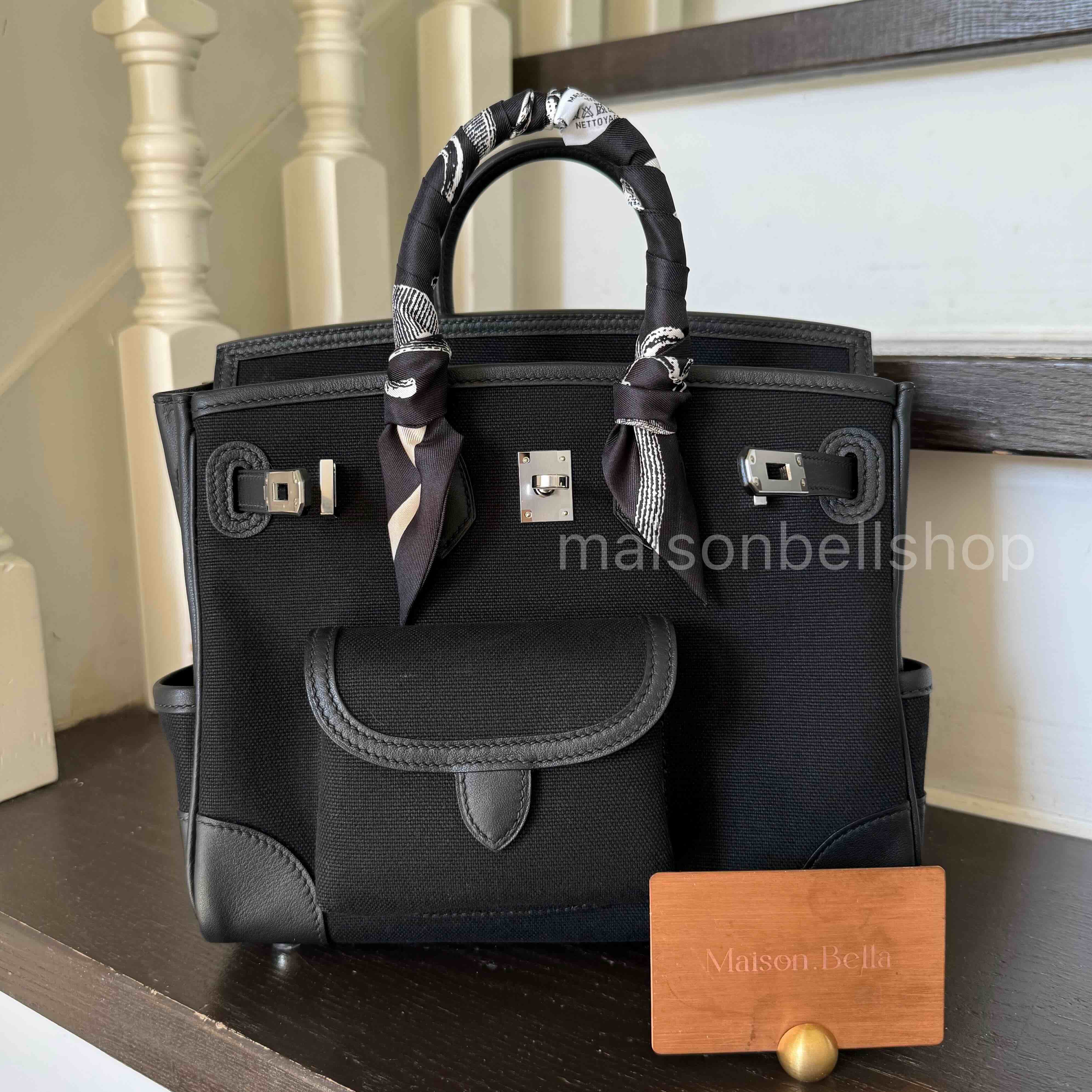 Hermès Birkin25 Cargo Noir x Palladium Hardware