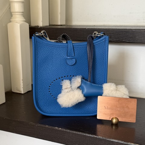 Hermès Evelyne TPM Clemence Blue Hydra x PHW