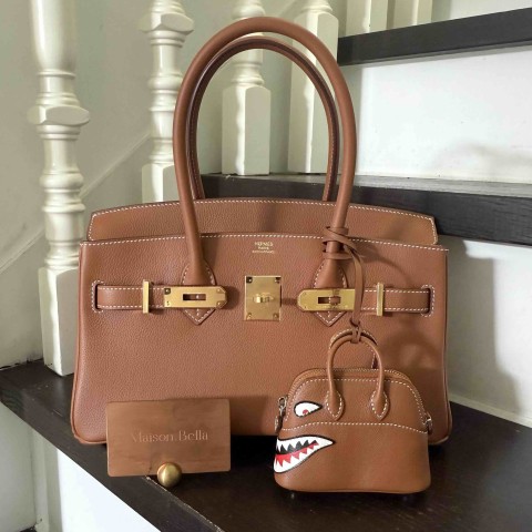 Hermès Shoulder Birkin 29 Evercolor Gold x GHW
