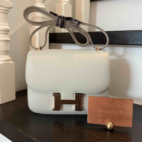 Hermès Constance 18 Evercolor Beton x Rosegold Hardware