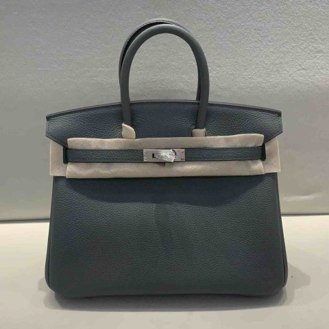 Hermès Birkin 25 Togo Vert Amande x Palladium Hardware