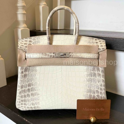 Hermès Birkin 25 Himalaya Niloticus Crocodile x Palladium Hardware