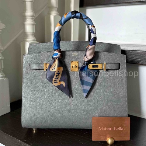 Hermès Birkin 25 Epsom Etain x Gold Hardware