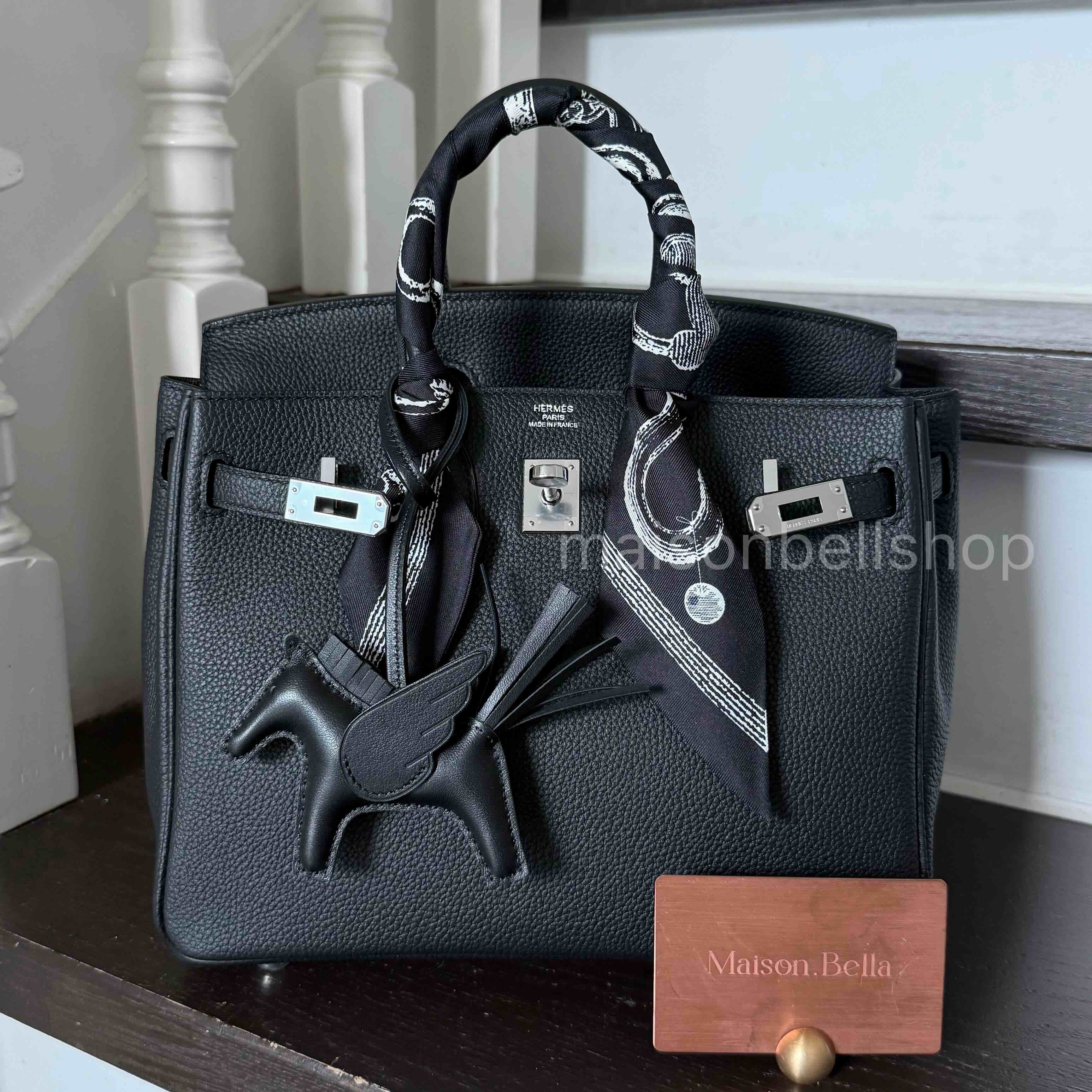 Hermès Birkin 25 Noir Togo x Palladium Hardware