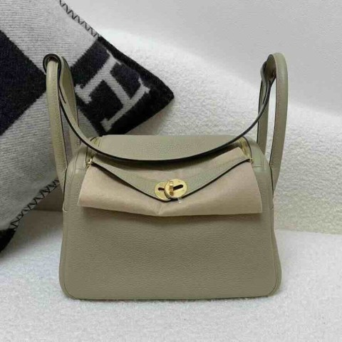 Hermès Lindy 26cm Clemence Trench (S2) x Gold Hardware