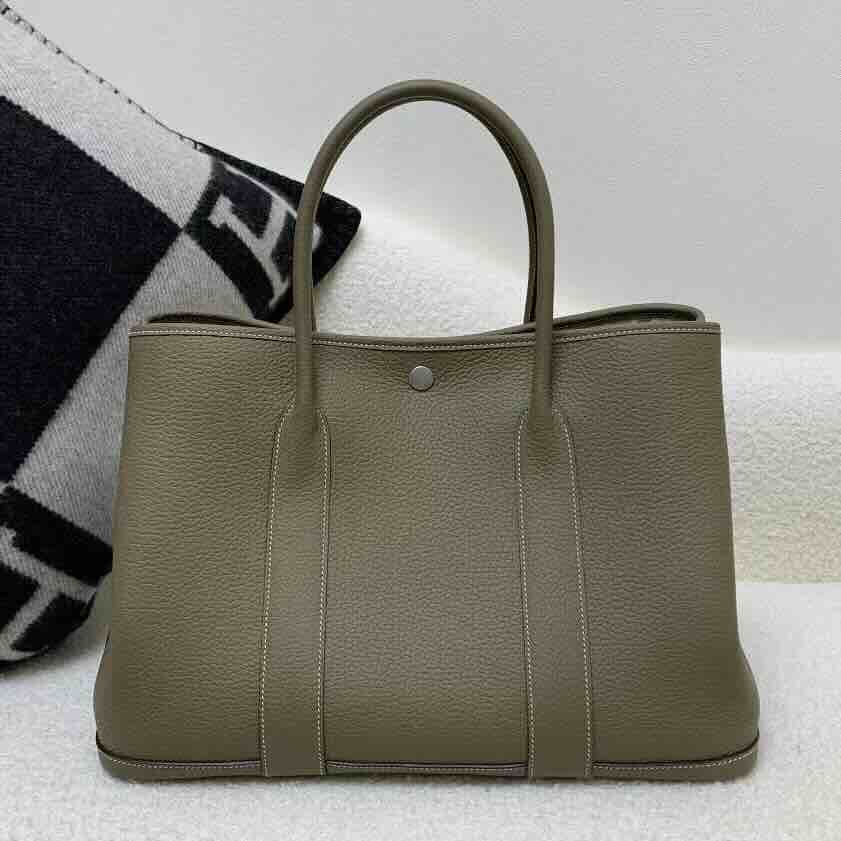 Hermès Garden Party 36 Negonda Etoupe x Palladium Hardware