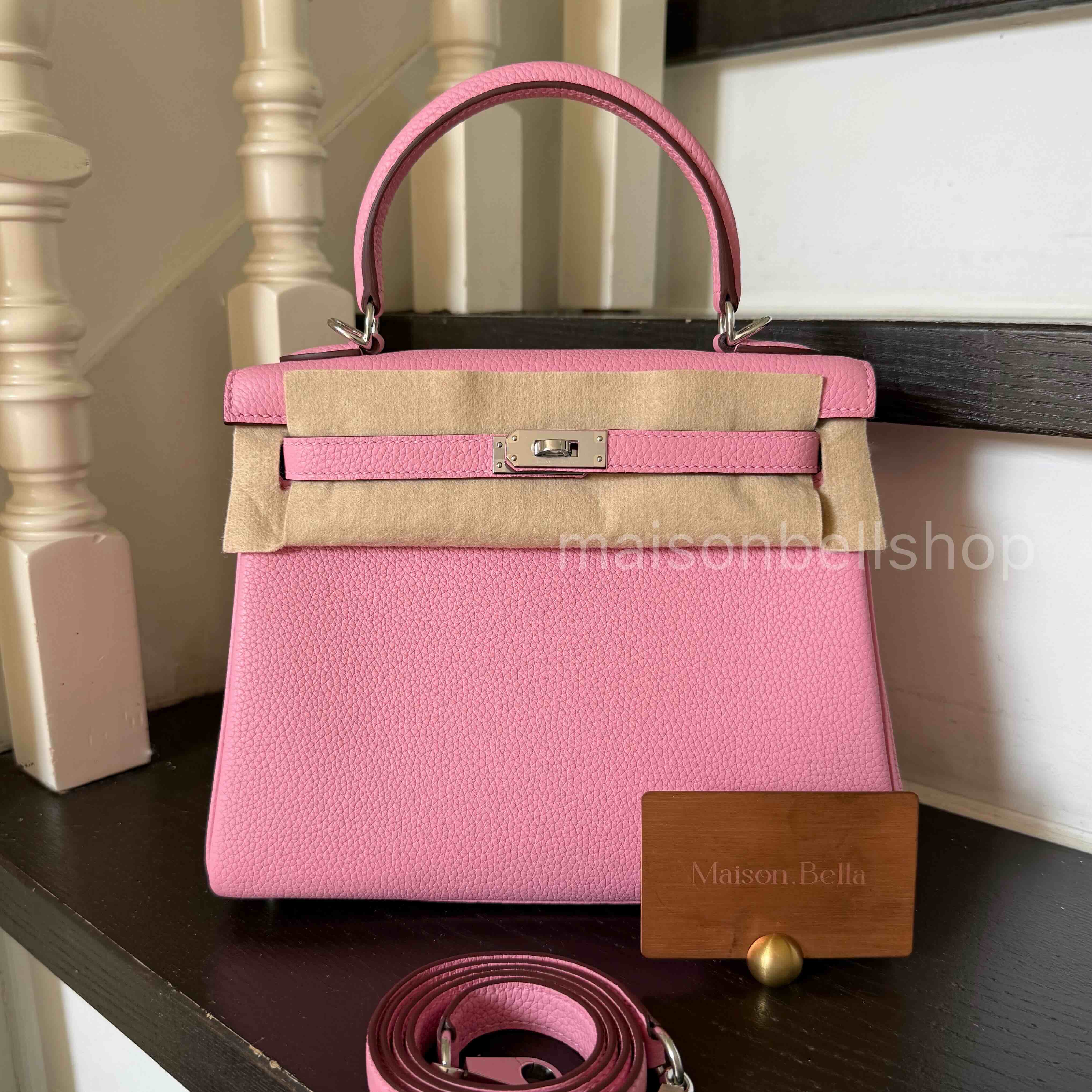 Hermès Kelly25 Togo Bubblegum x PHW(HCP)