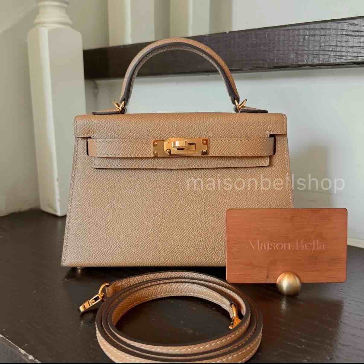 Hermès Mini Kelly II Epsom Chai x Gold Hardware