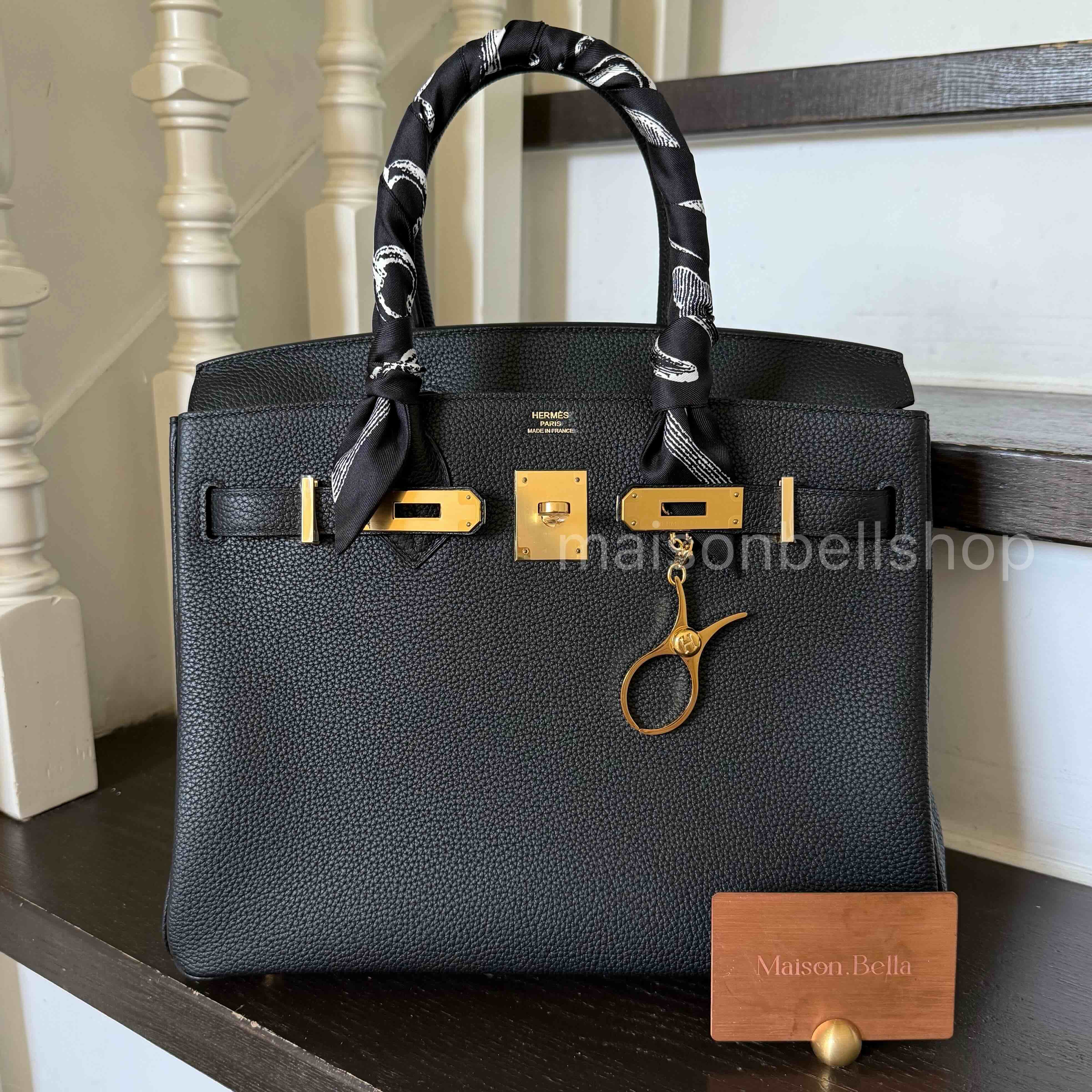 Hermès Birkin 30 Togo Noir x Gold Hardware