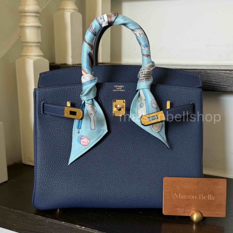 Hermès Birkin 25 Bleu Nuit Togo x Gold Hardware